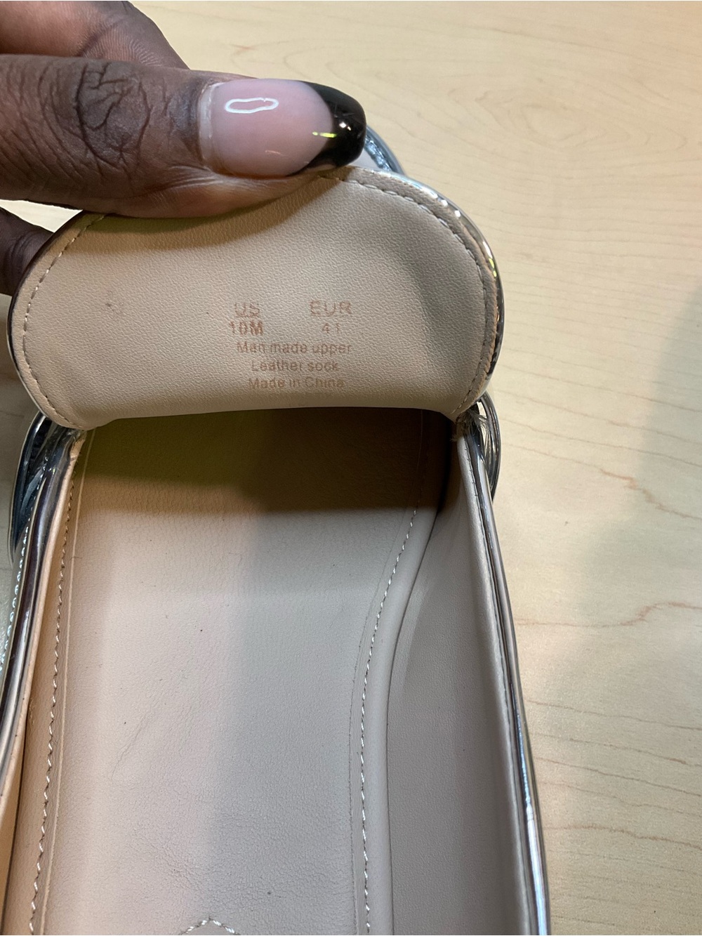 Sam Edelman Metallic Silver Chain-Trim Loafers - Picture 7 of 7